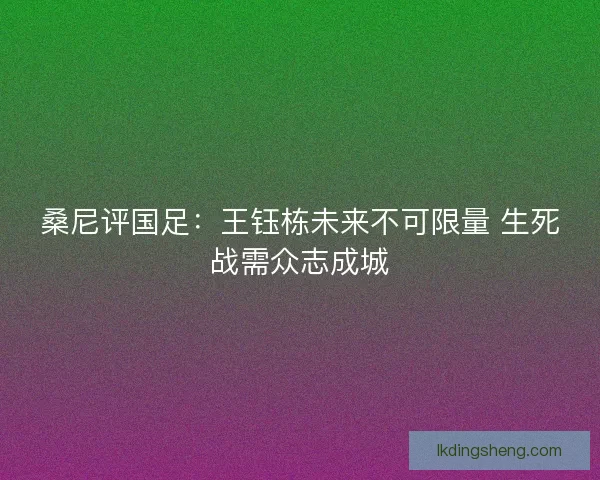 桑尼评国足:王钰栋未来不可限量 生死战需众志成城 桑尼评国足:王钰栋未来不可限量 生死战需众志成城
